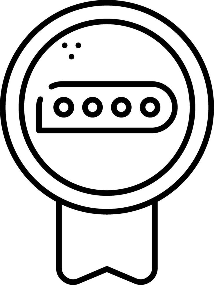 Comment Badge Line Icon vector