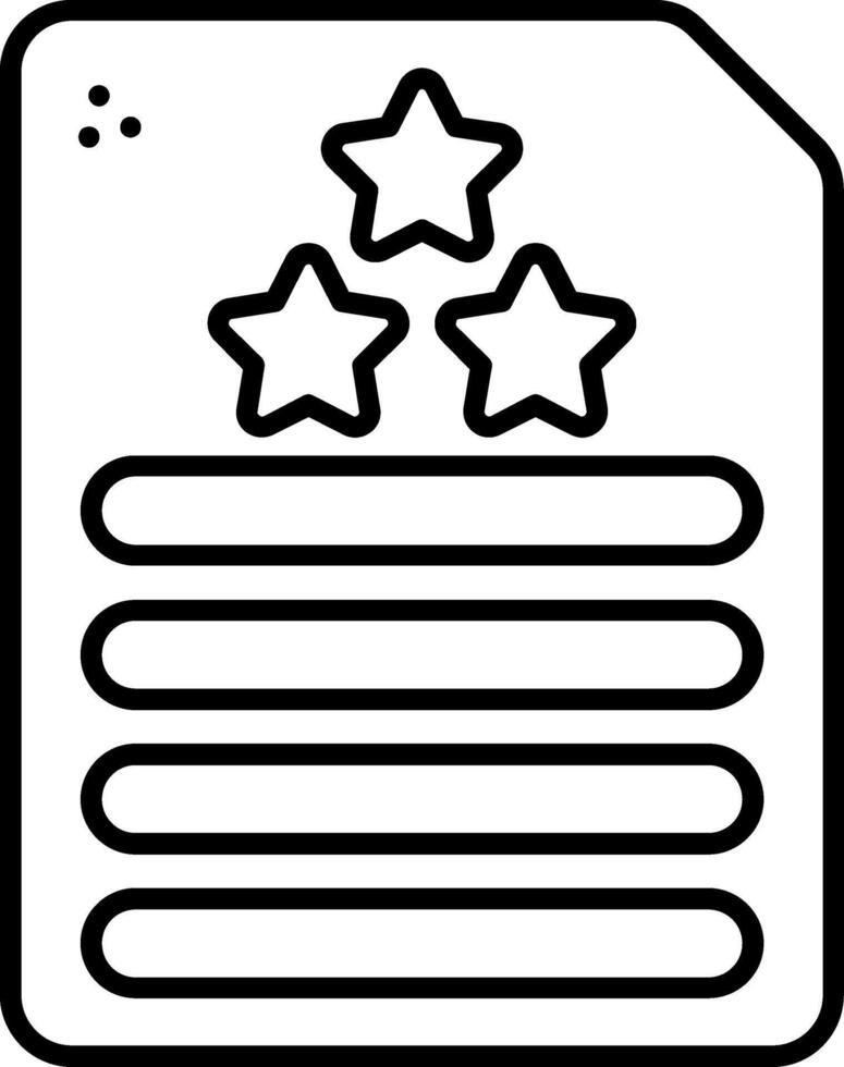 Review Summary Line Icon vector