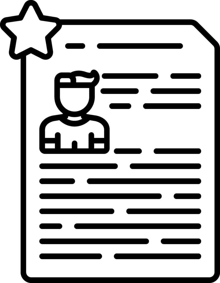 User Form Line Icon vector