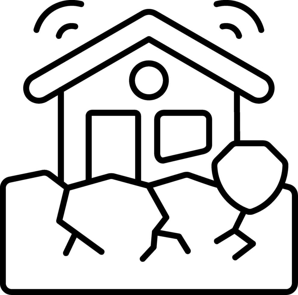 Earthquake Insurance Icon vector