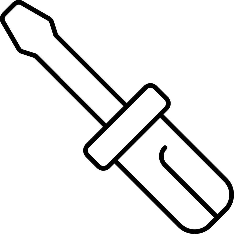 Screwdriver Line Icon vector