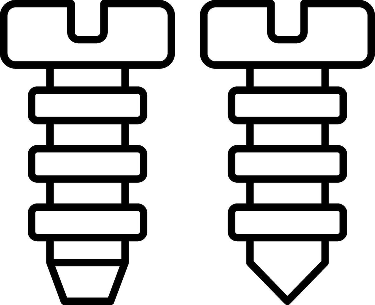 Nail Set Line Icon vector