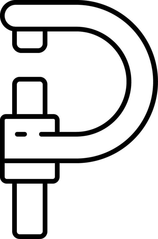 Micrometer Line Icon vector