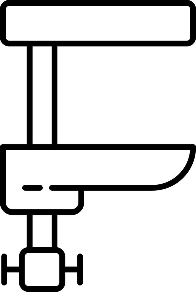 Bench Vise Line Icon vector