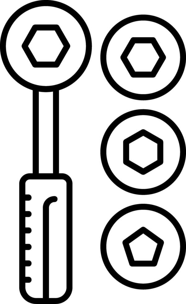 Socket Set Line Icon vector