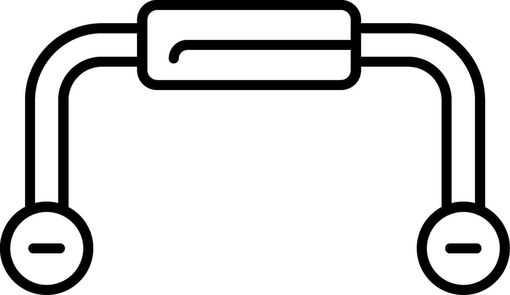 Extension Bar Line Icon vector