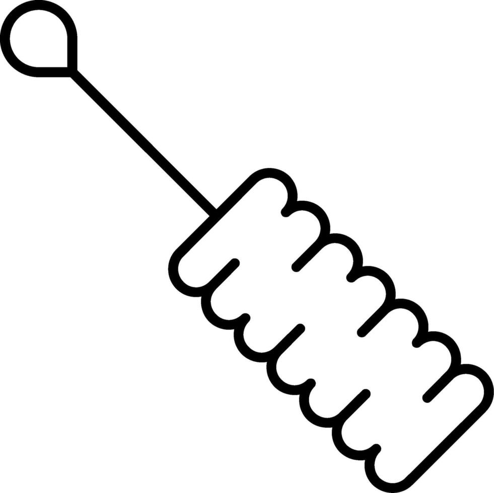 Wire Brush Line Icon vector