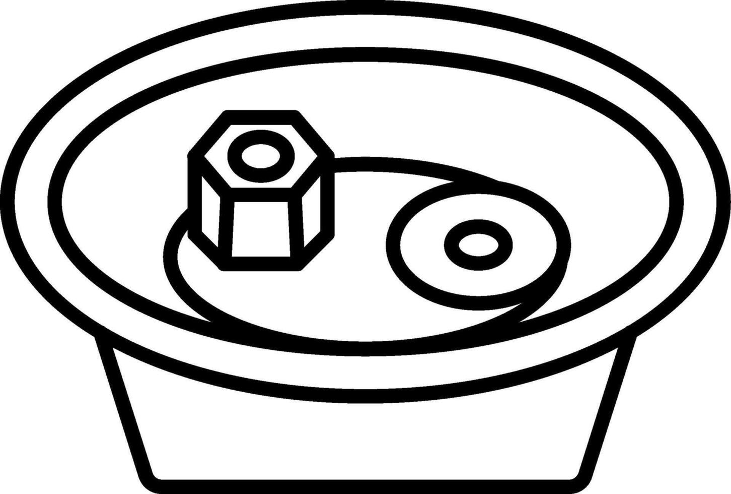 Magnetic Tray Line Icon vector