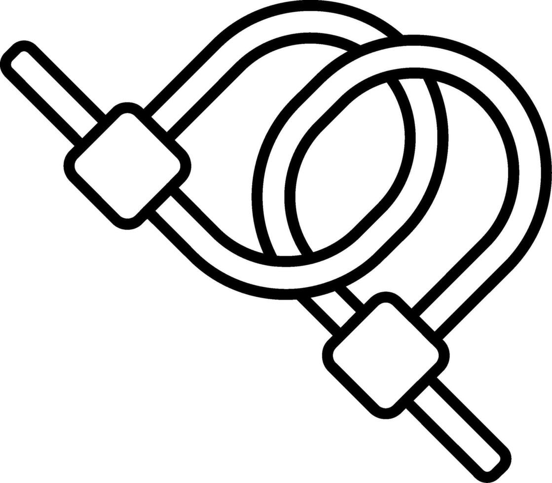 Cable Ties Line Icon vector