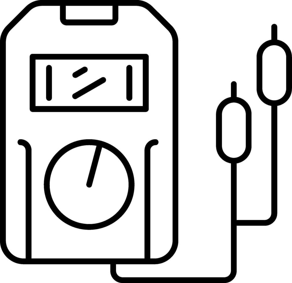 Voltage Tester Line Icon vector