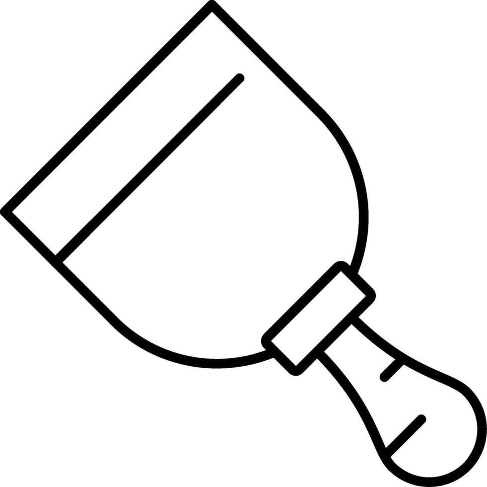Putty Knife Line Icon vector