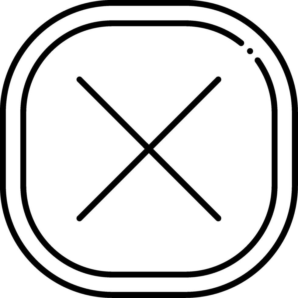 Close Line Icon vector