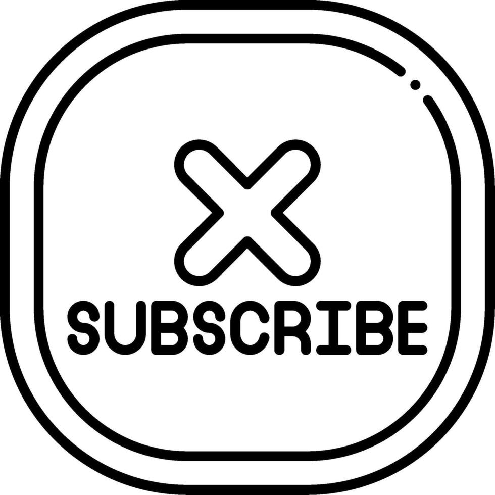 Unsubscribe Line Icon vector