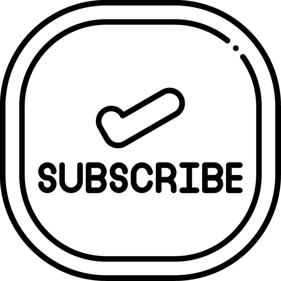 Subscribe Line Icon vector