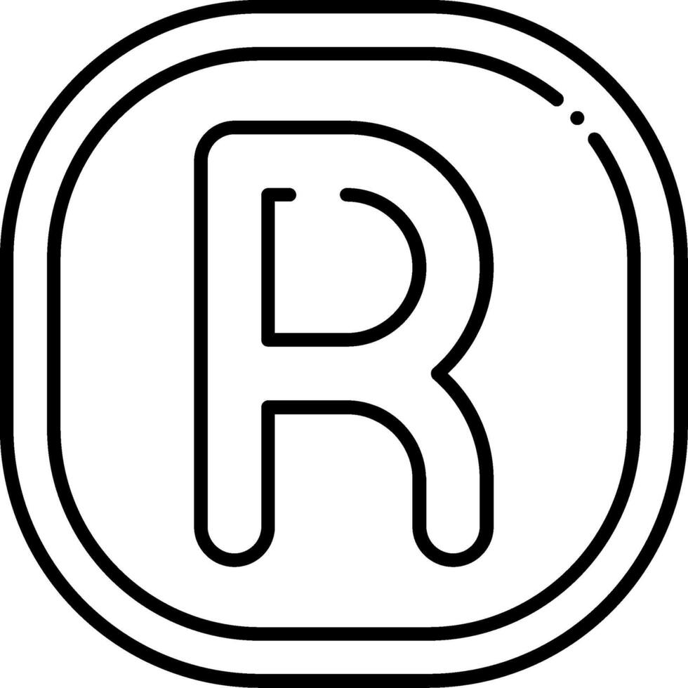 Register Line Icon vector