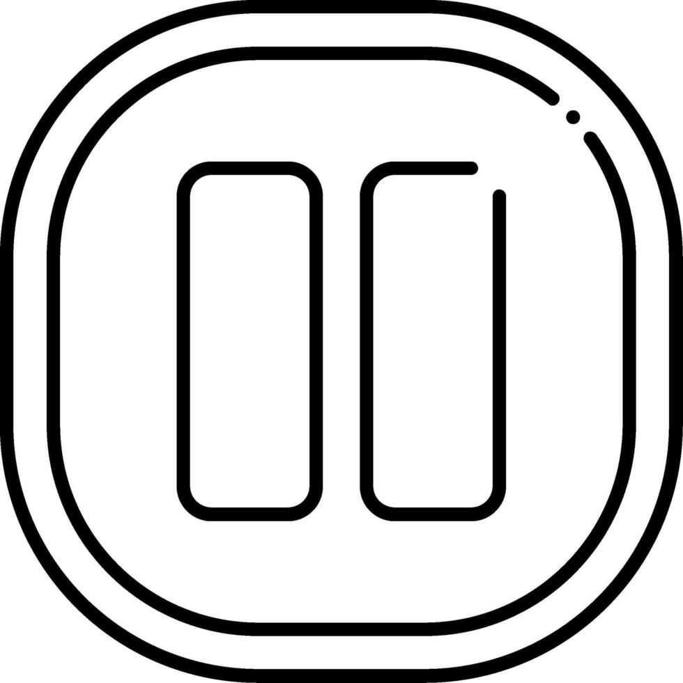 Pause Line Icon vector