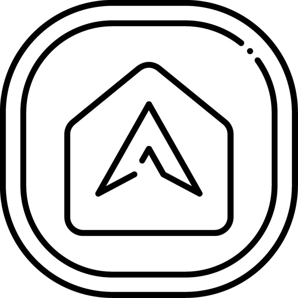 Home Navigation Main Line Icon vector
