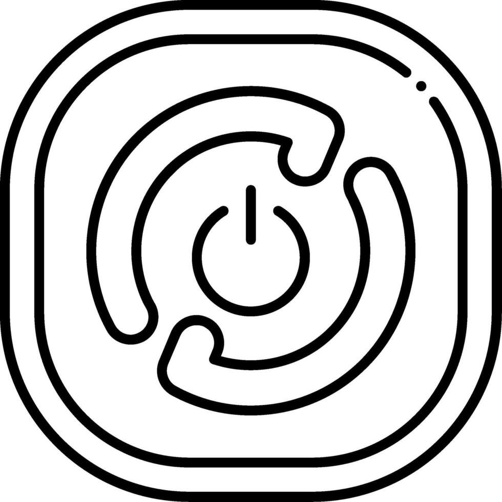 Reboot Line Icon vector