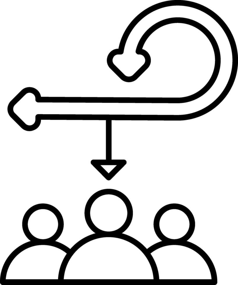 Agile Team Line Icon vector
