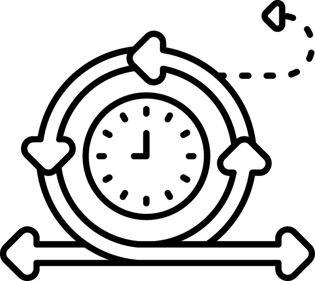 Iteration Line Icon vector
