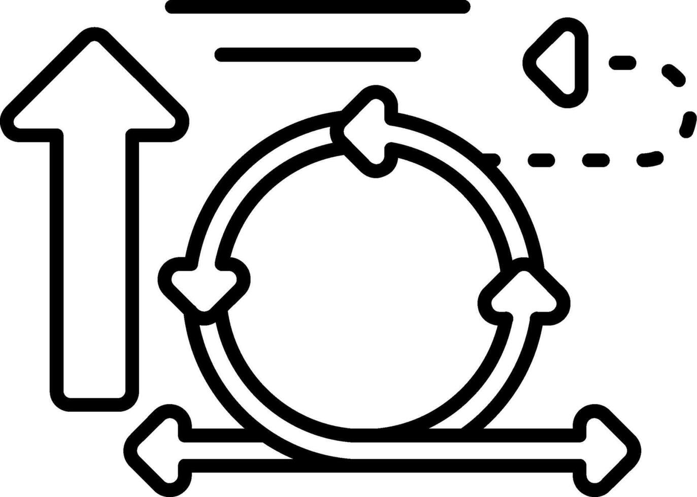 Agile Scaling Line Icon vector