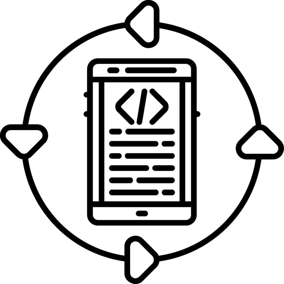 Refactoring Line Icon vector