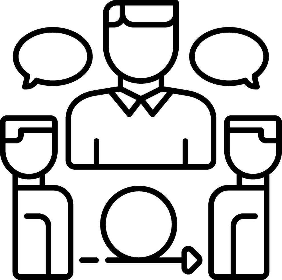 Retrospective Meeting Line Icon vector