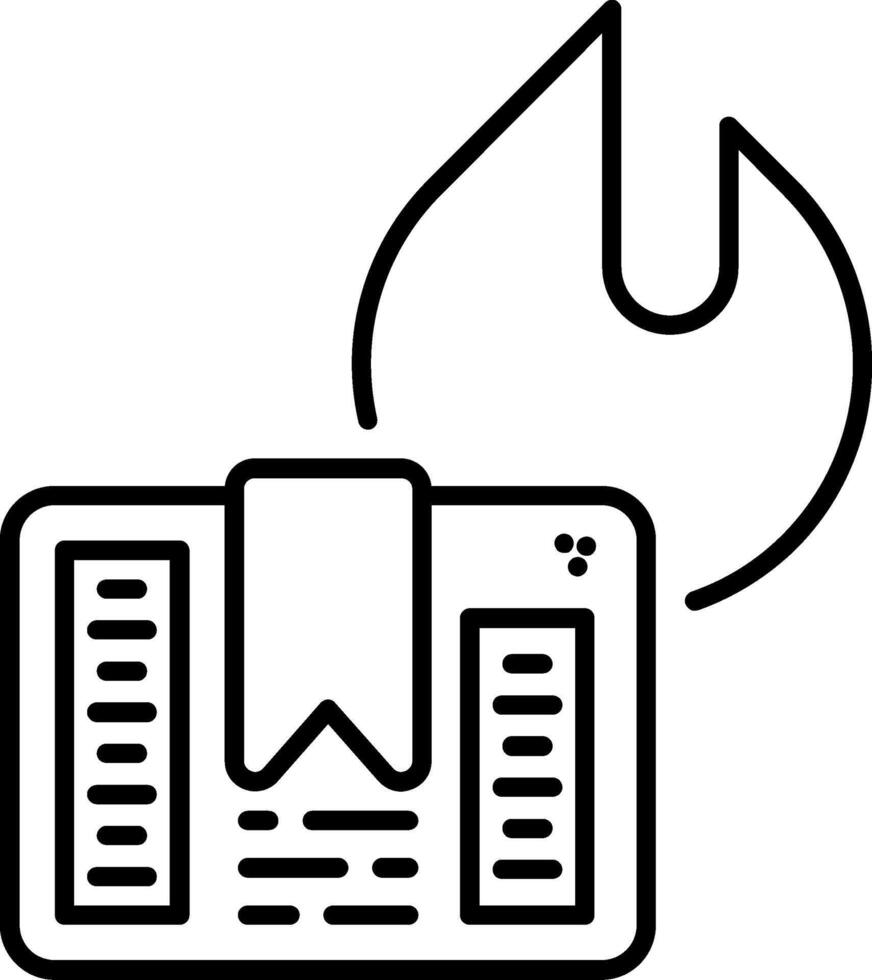 Flammable Line Icon vector