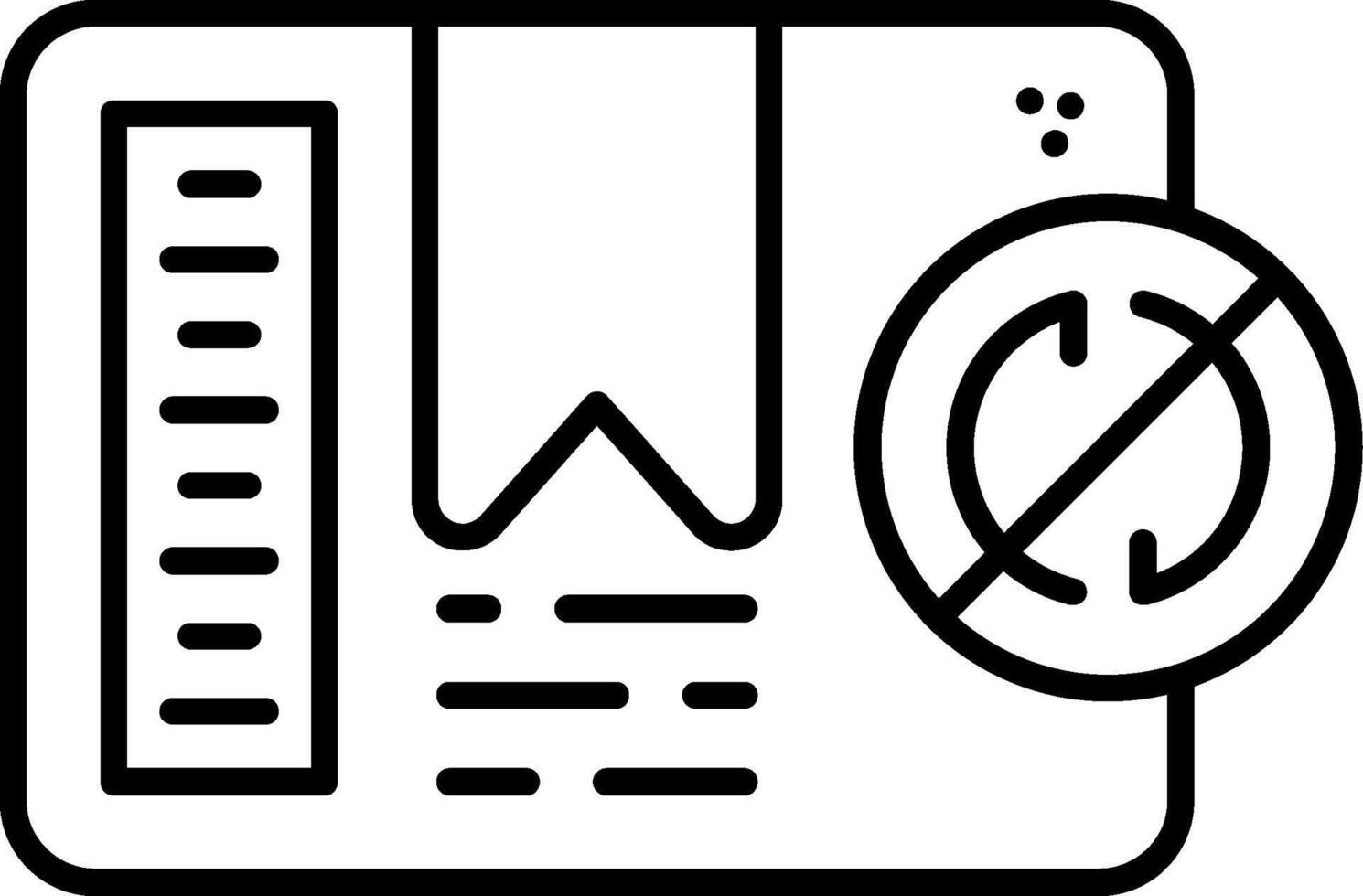 Non-Recyclable Line Icon vector
