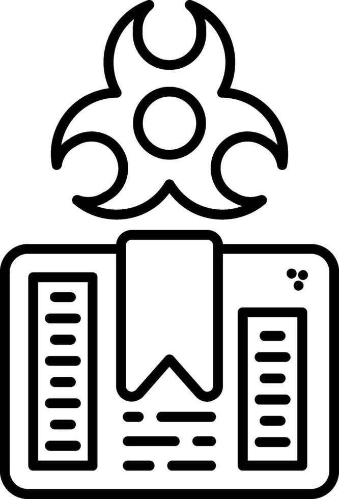 Biohazard Line Icon vector