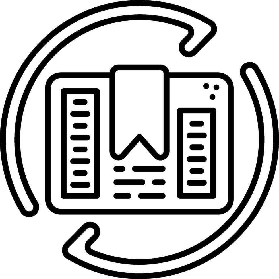 Recycled Material Line Icon vector
