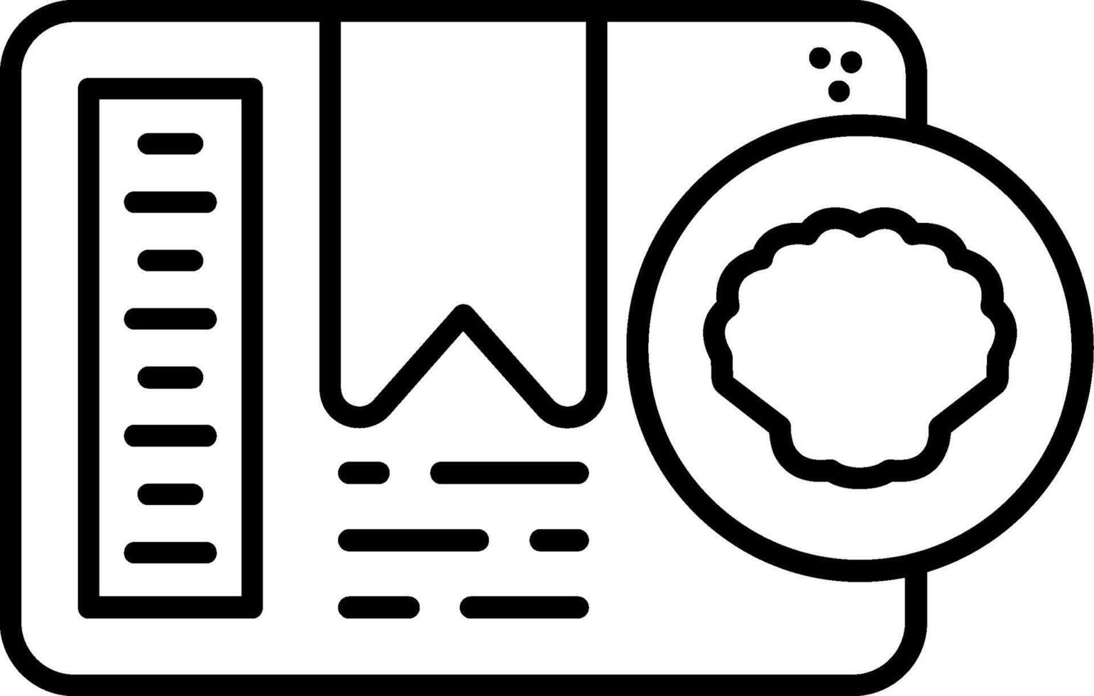 Contains Shellfish Line Icon vector
