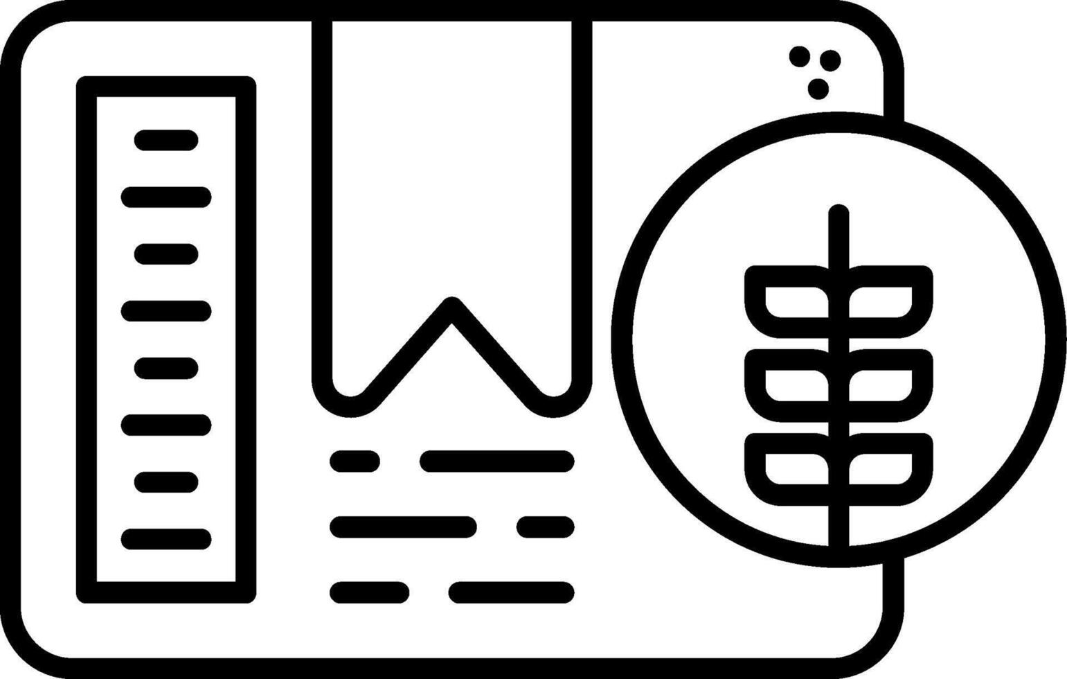 Contains Wheat Line Icon vector