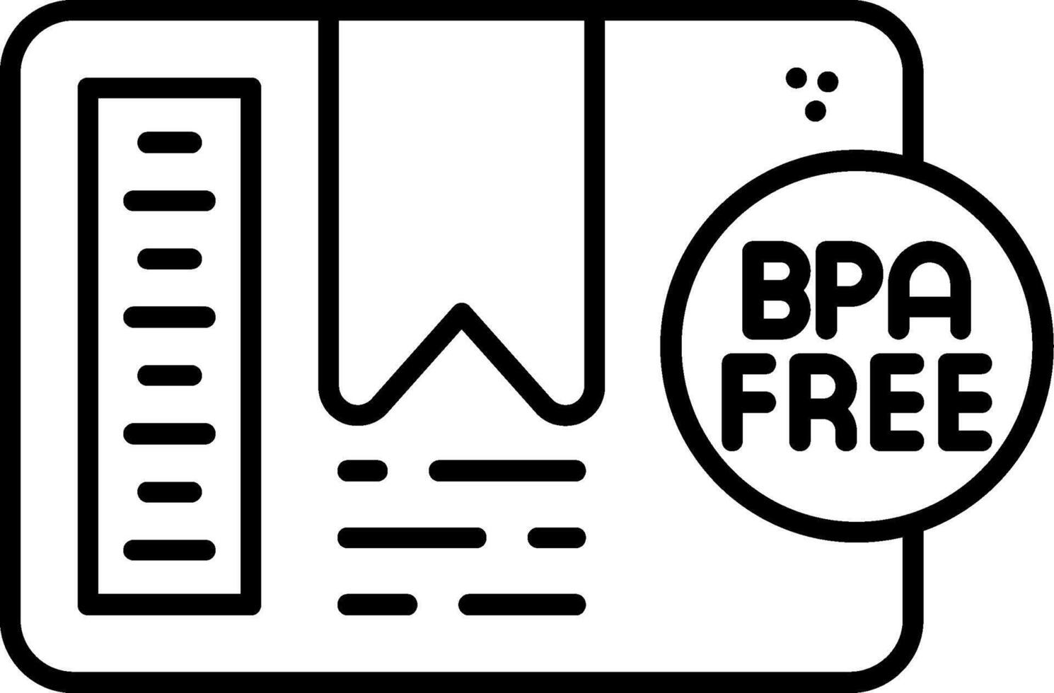 BPA-Free Line Icon vector