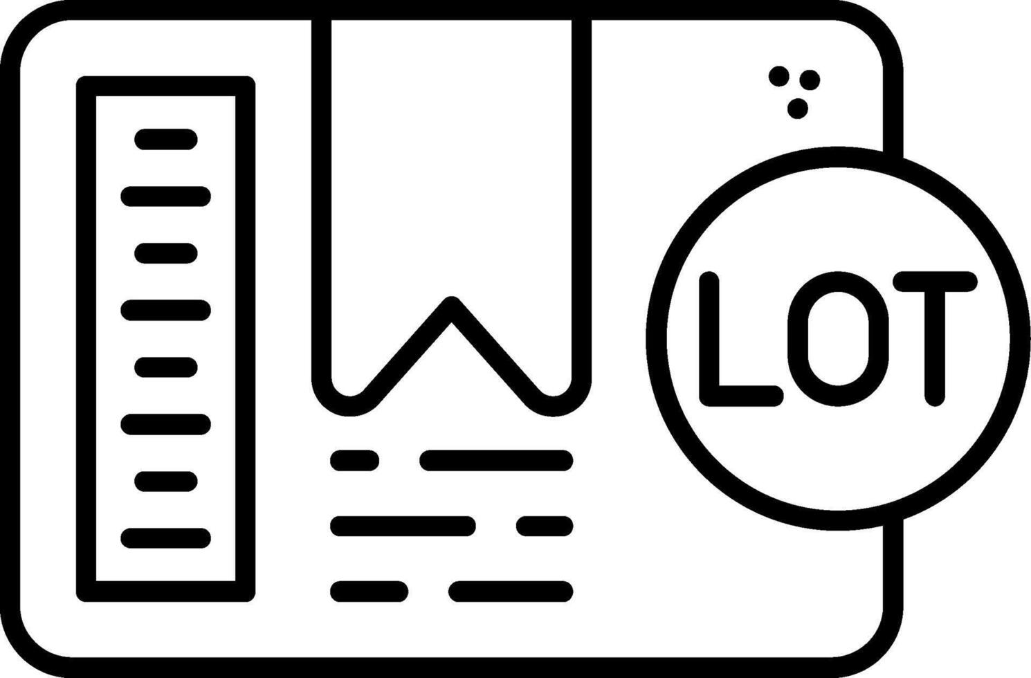 Lot Number Line Icon vector
