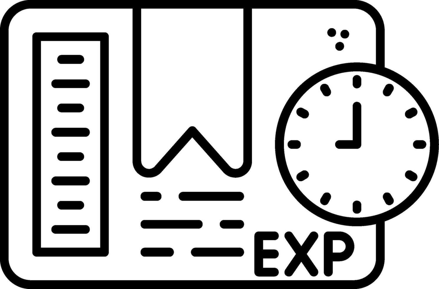 Expiration Date Line Icon vector