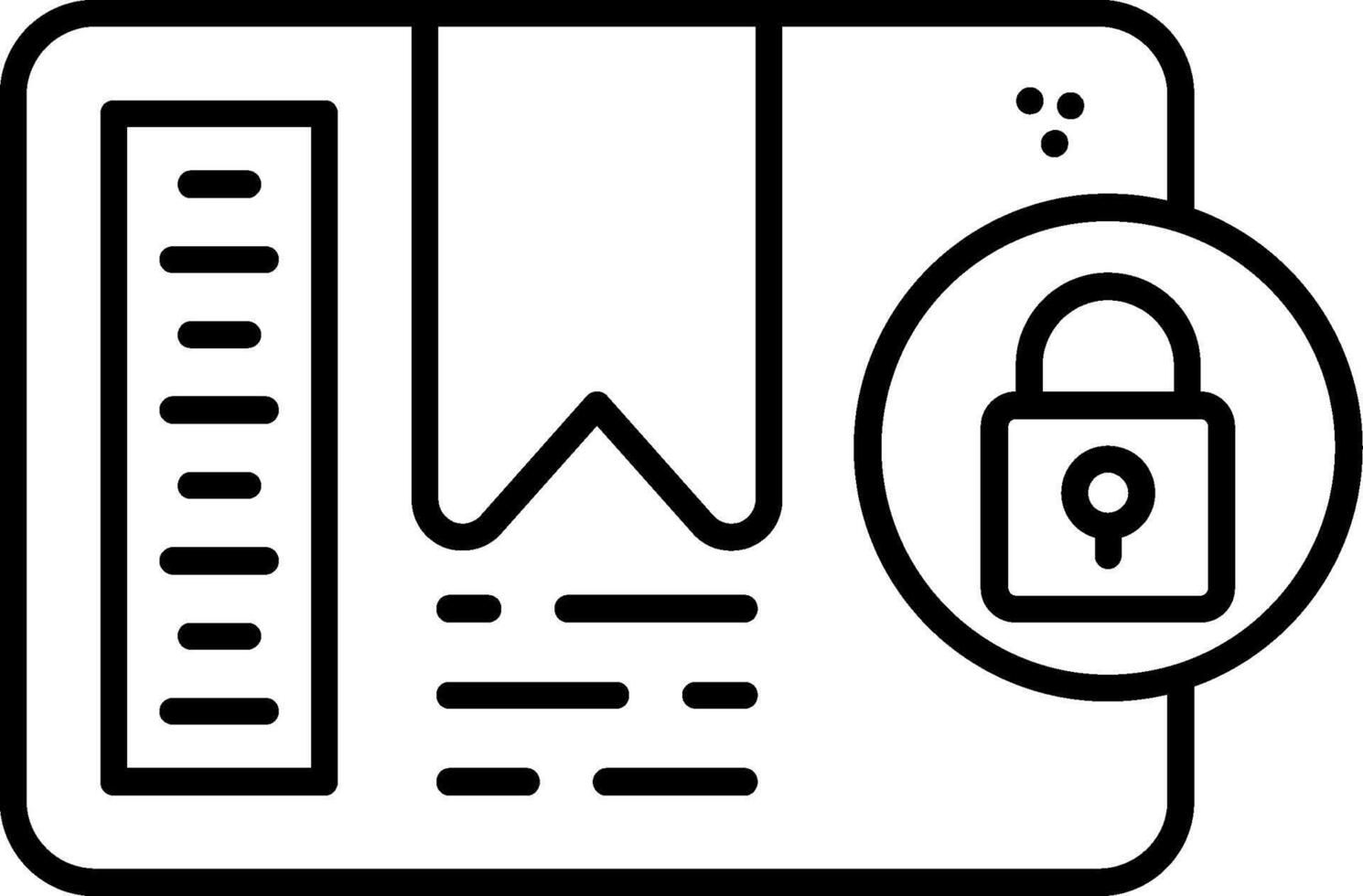 Tamper Evident Seal Line Icon vector