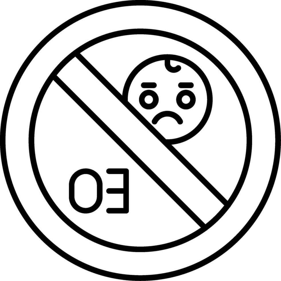 Choking Hazard Line Icon vector