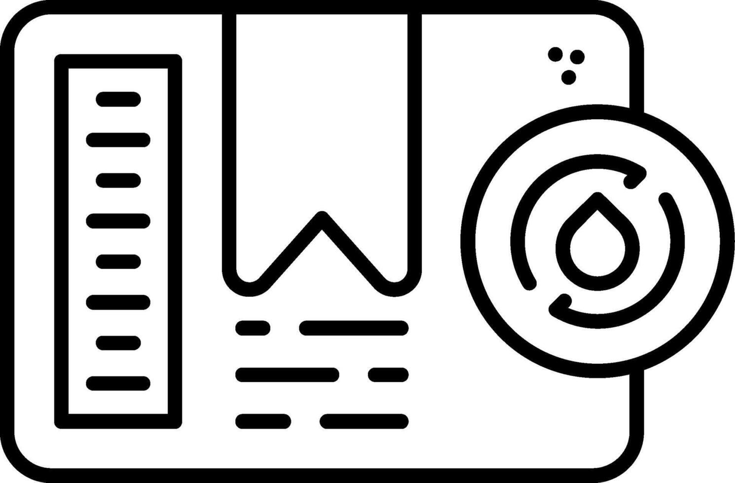 Refillable Line Icon vector