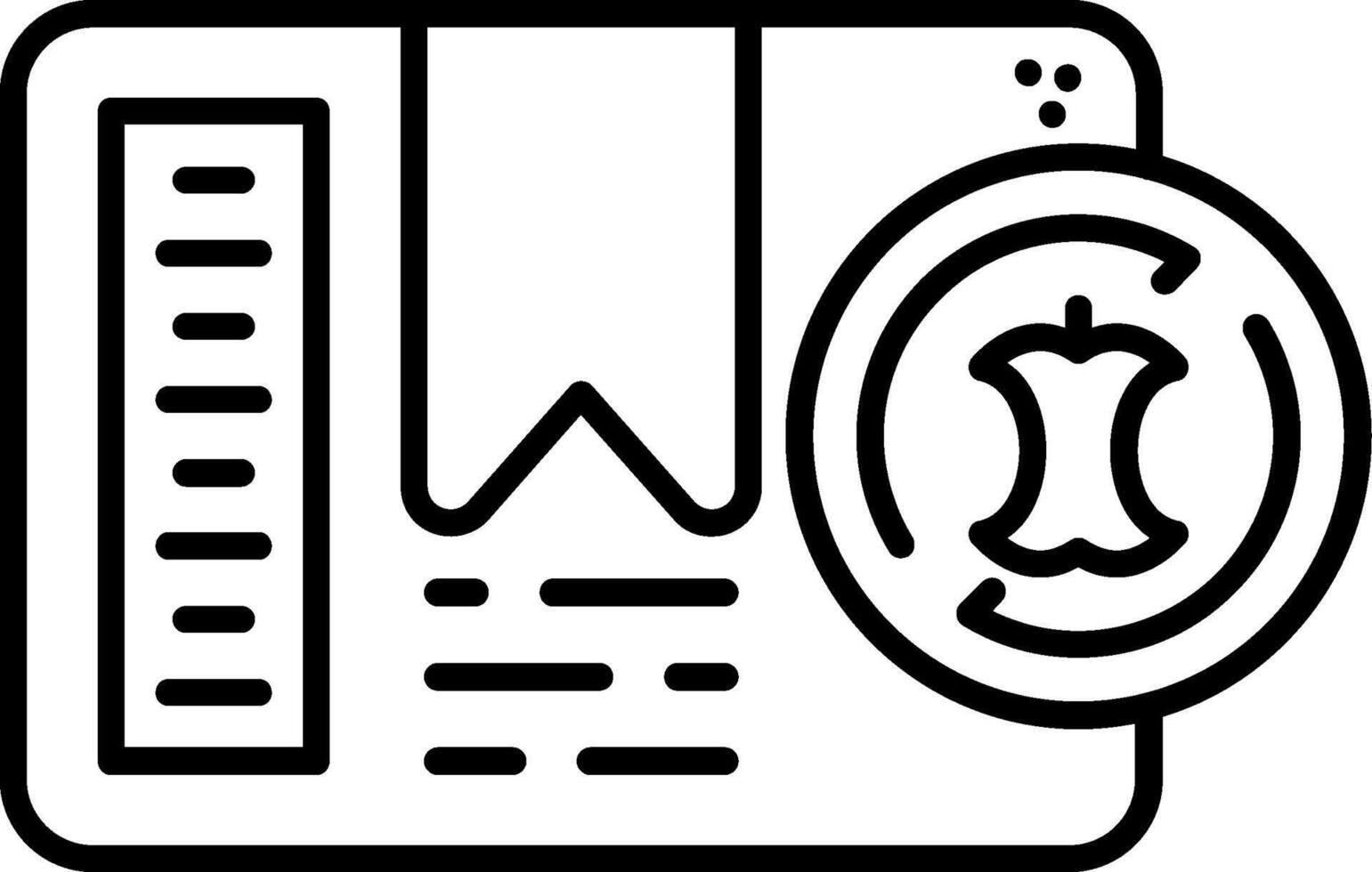 Biodegradable Line Icon vector