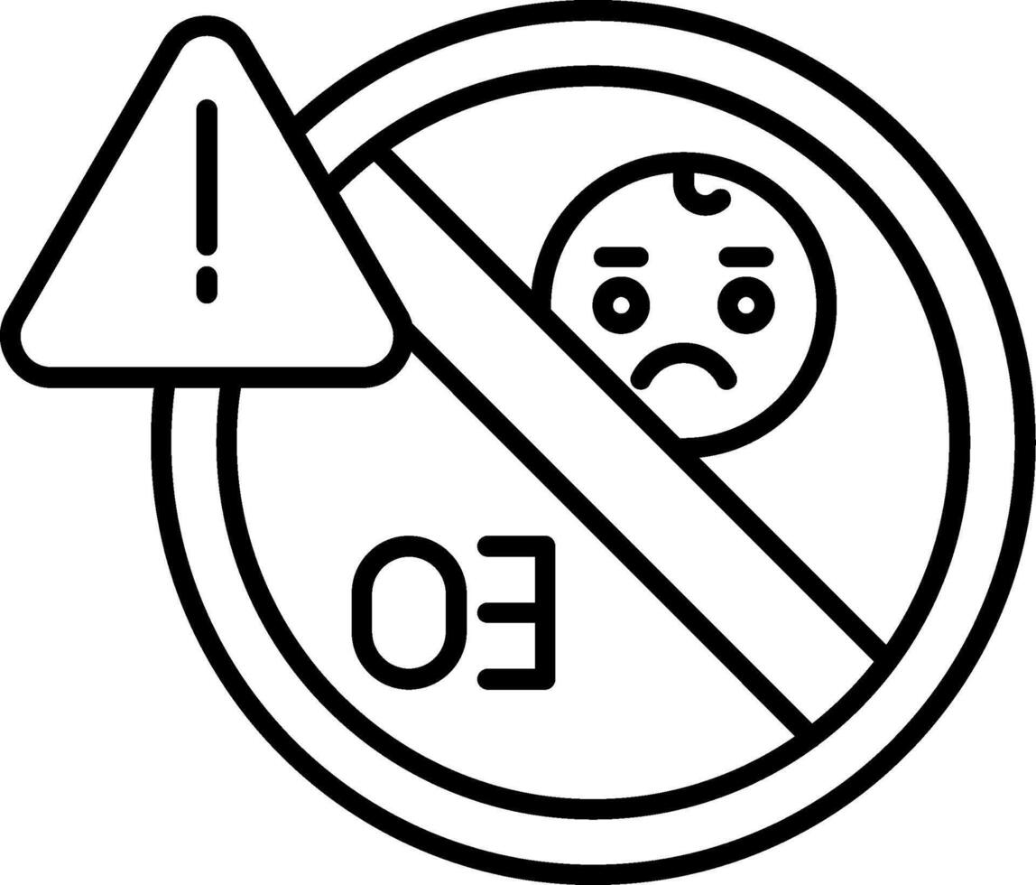 Small Parts Warning Line Icon vector