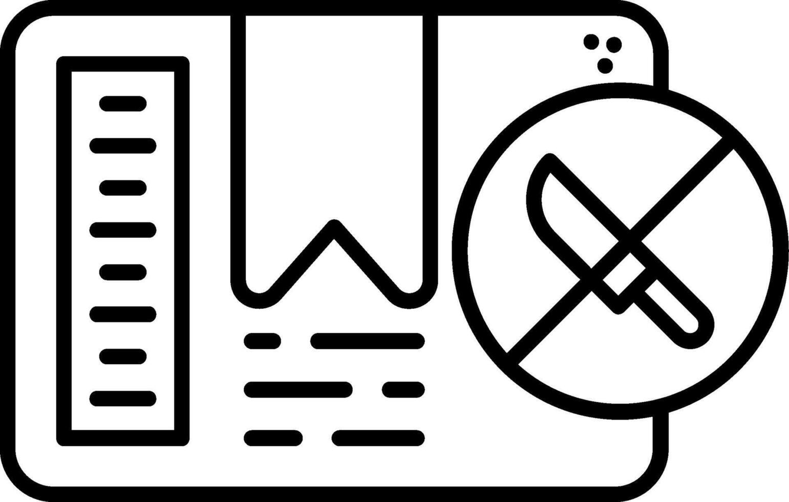 Do Not Use Sharp Objects Line Icon vector