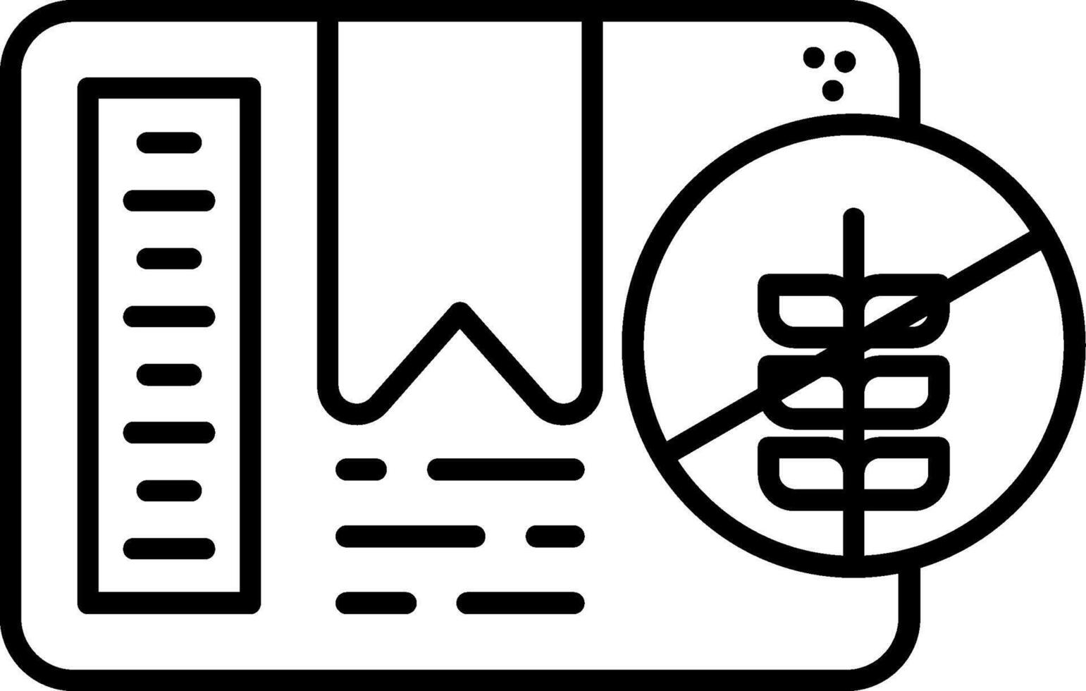 Gluten-Free Line Icon vector