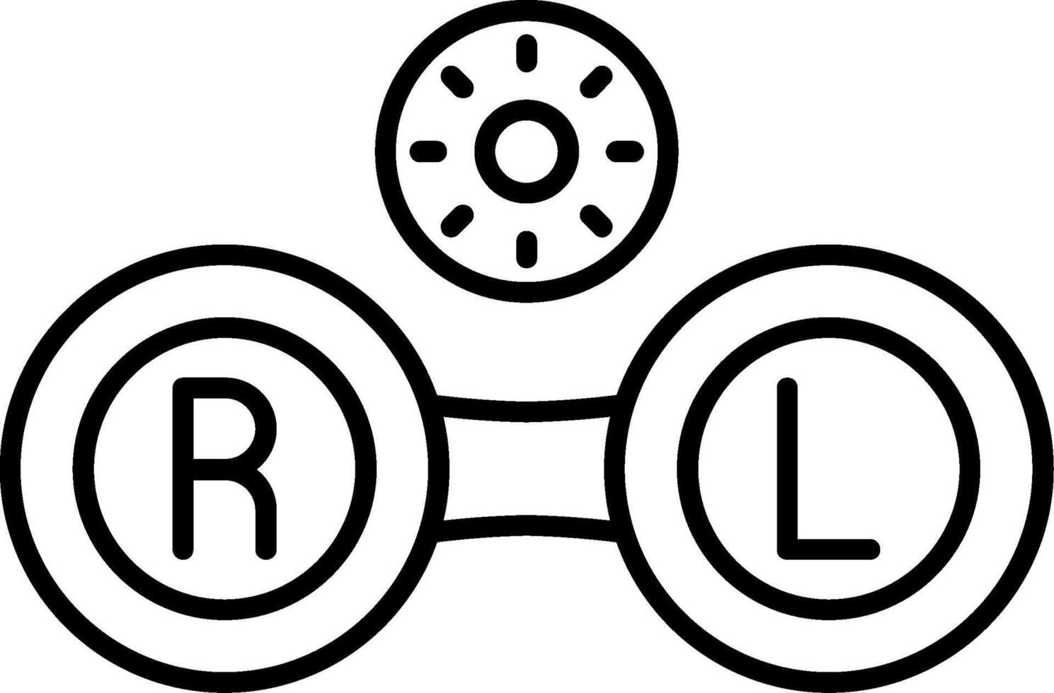 Vision Aid Line Icon vector