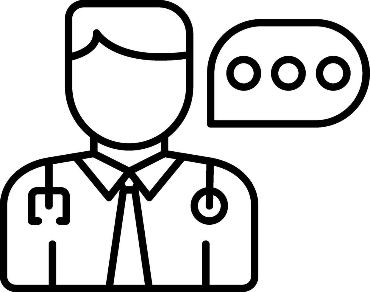 Doctor Visit Line Icon vector