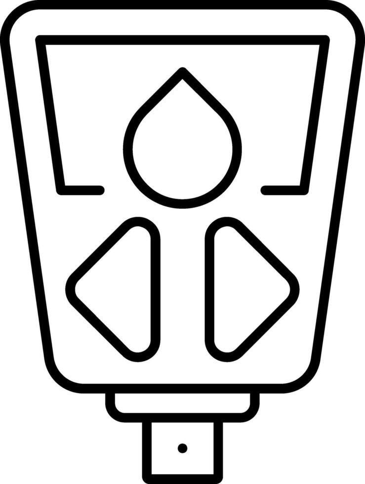 Blood Sugar Check Line Icon vector