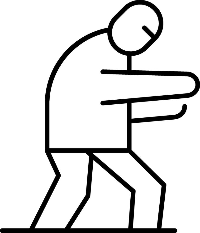 Yoga for Seniors Line Icon vector