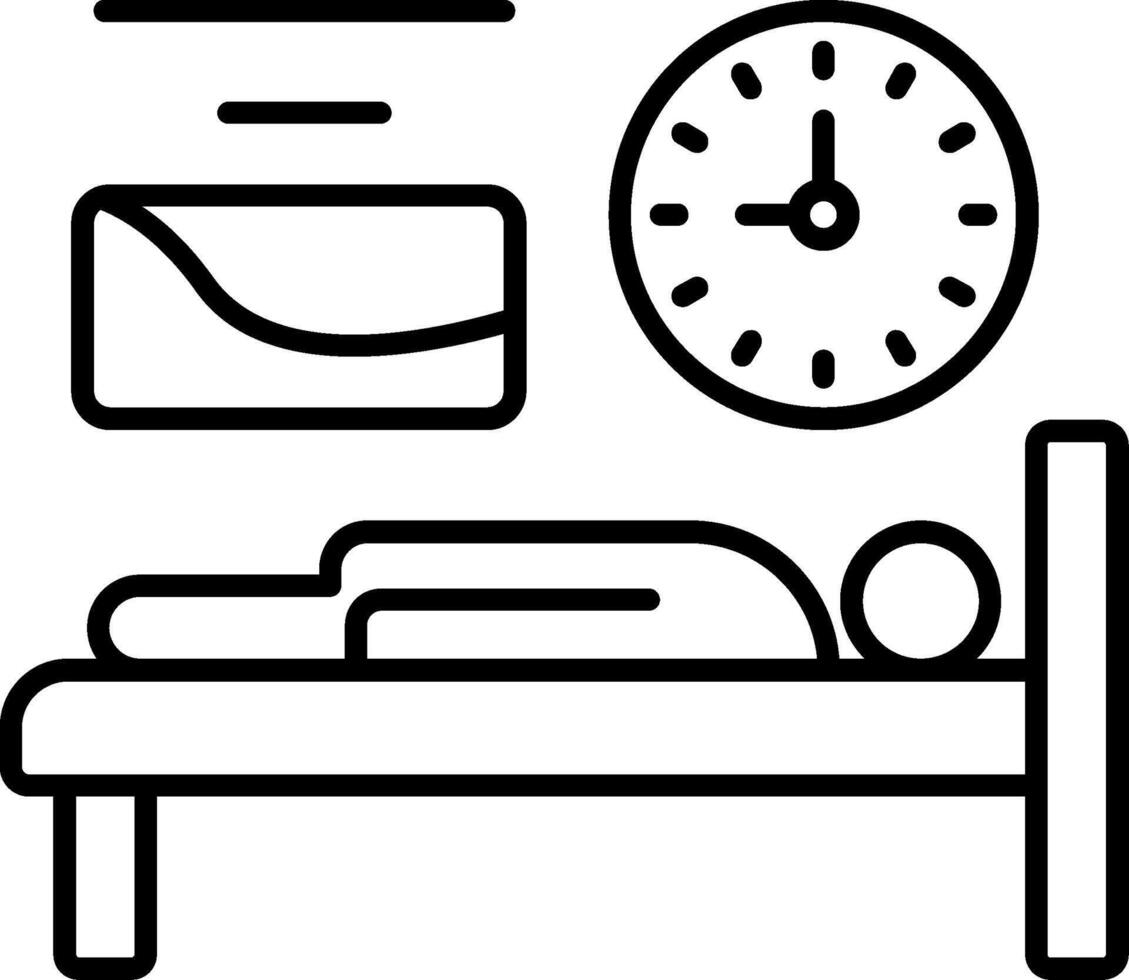 Nap Time Line Icon vector