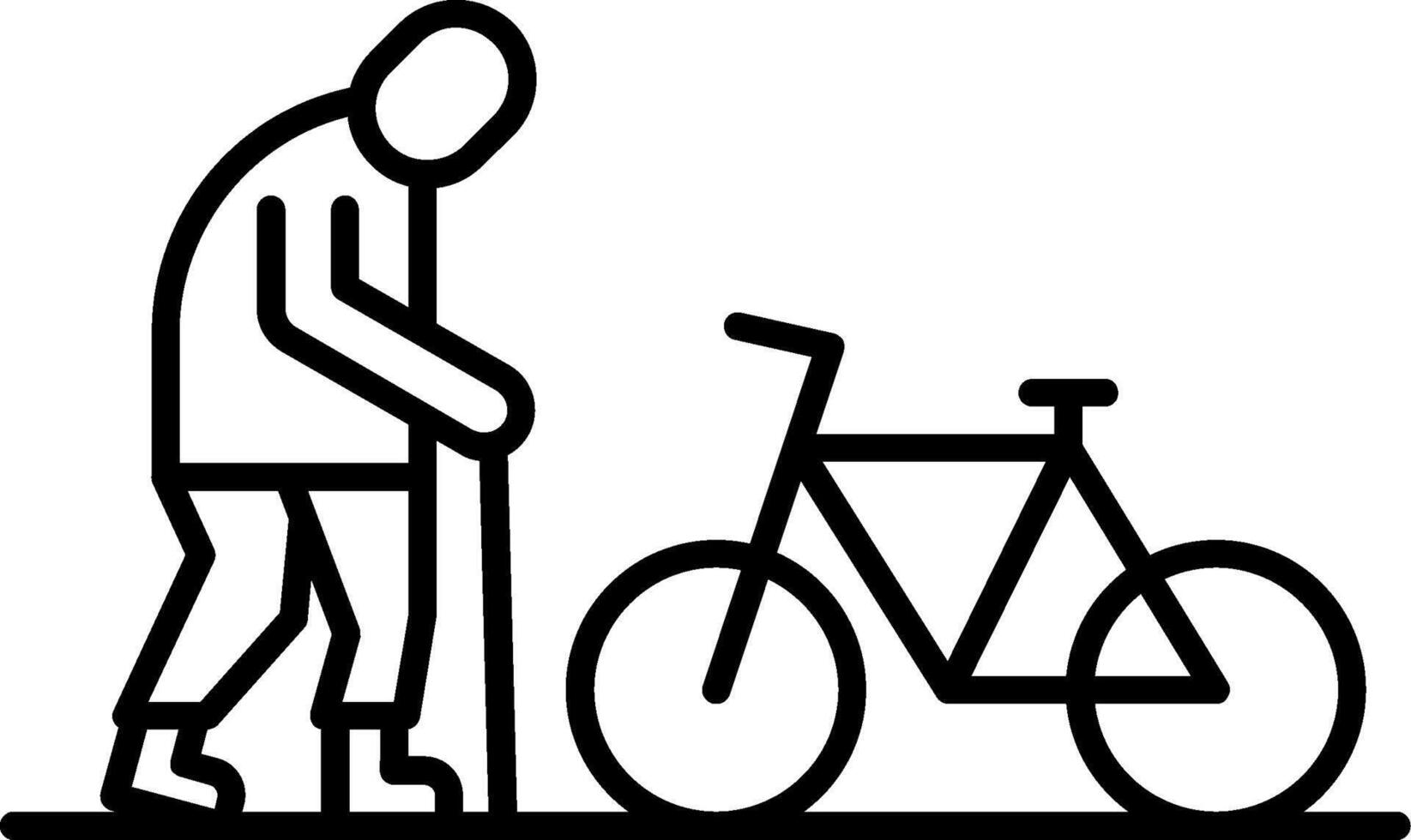 Elderly Recreation Line Icon vector