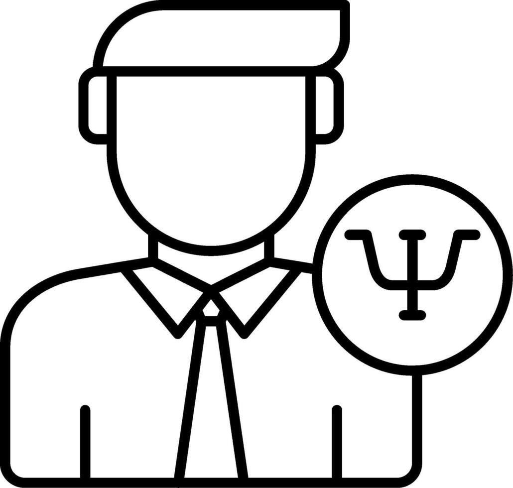 Psychologist Line Icon vector